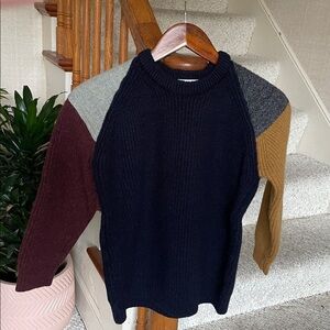 Arab Islands Knitwear Pure New Wool Colorblock Women's Sweater